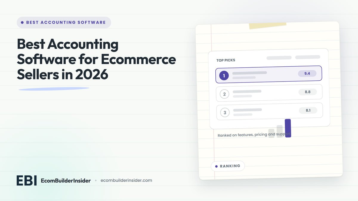 BEST ACCOUNTING SOFTWARE FOR ECOMMERCE Shortlist Card Ranking Three Tools With A Score For Each, For Ecommerce Sellers