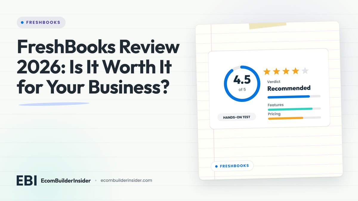 Review Scorecard With A Rating Ring, Stars And Score Bars For Freshbooks