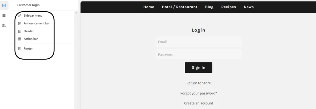 image of shopify customer account customization