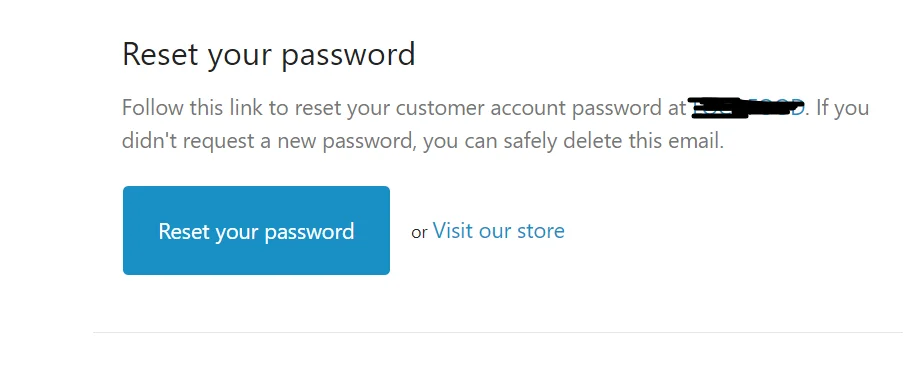 email reset password