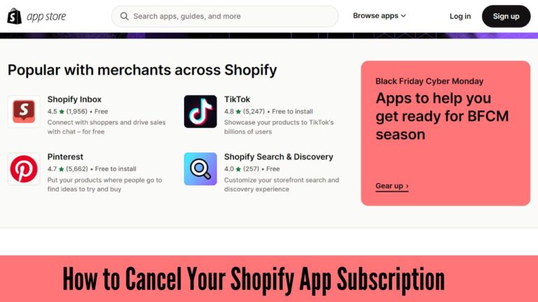 How to Cancel Your Shopify App Subscription