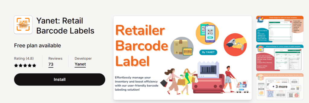 Yanet: Retail Barcode Labels