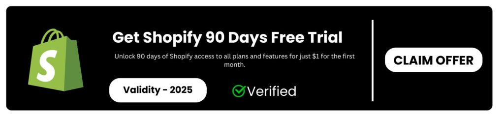 SHOPIFY FREE TRIAL 90 DAYS