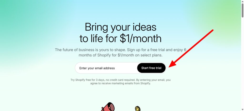 shopify 6 month trial