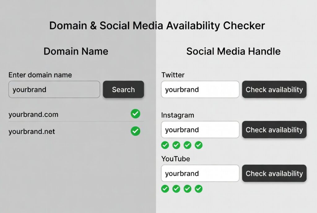 Comprobador de dominios y marcas