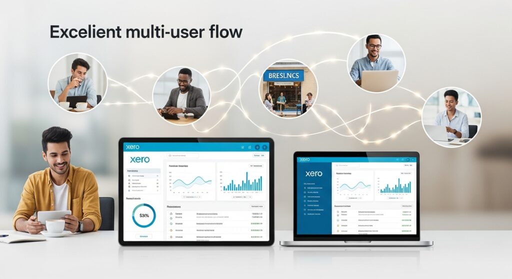 Xero — clean small-business accounting with excellent multi-user flow