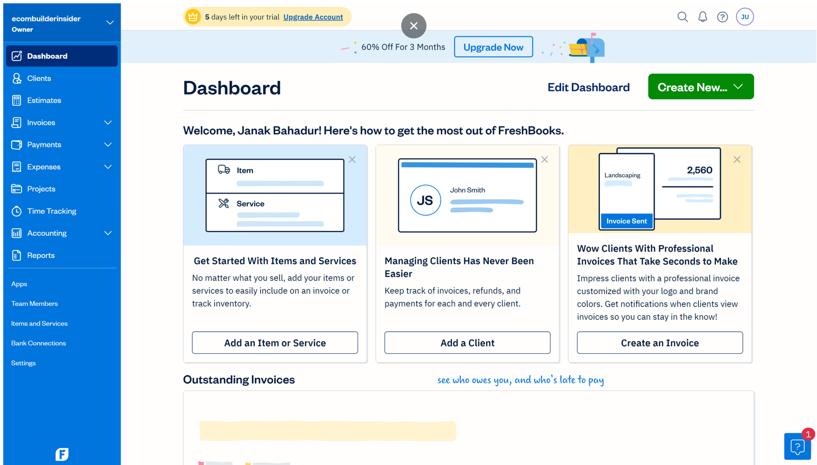 FRESHBOOK DASHBOARD SCALED Freshbooks Dashboard