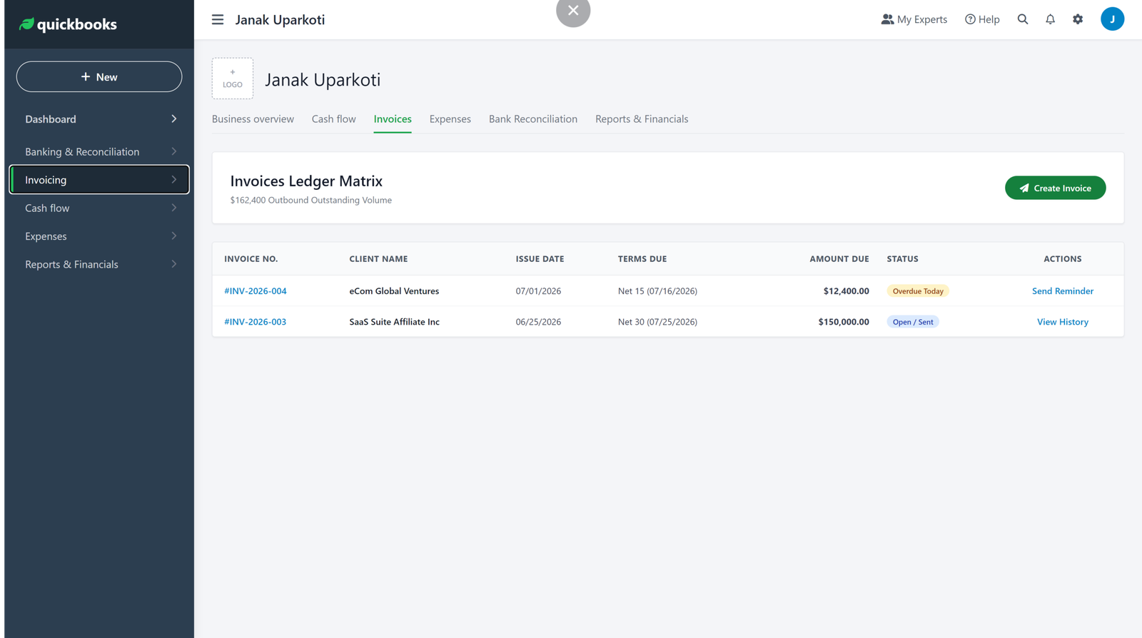 Creating An Invoice In Quickbooks Online