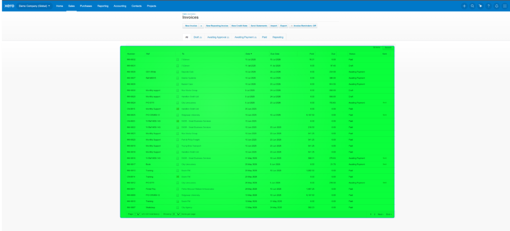 Creating A New Sales Invoice In Xero