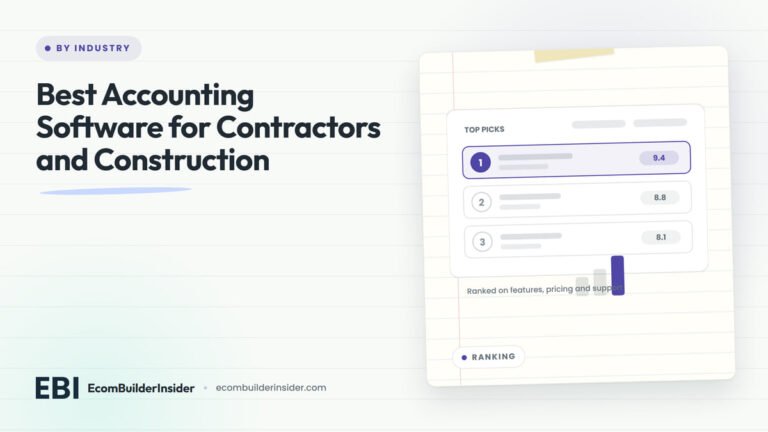 Shortlist Card Ranking Three Tools With A Score For Each, For Contractors And Construction