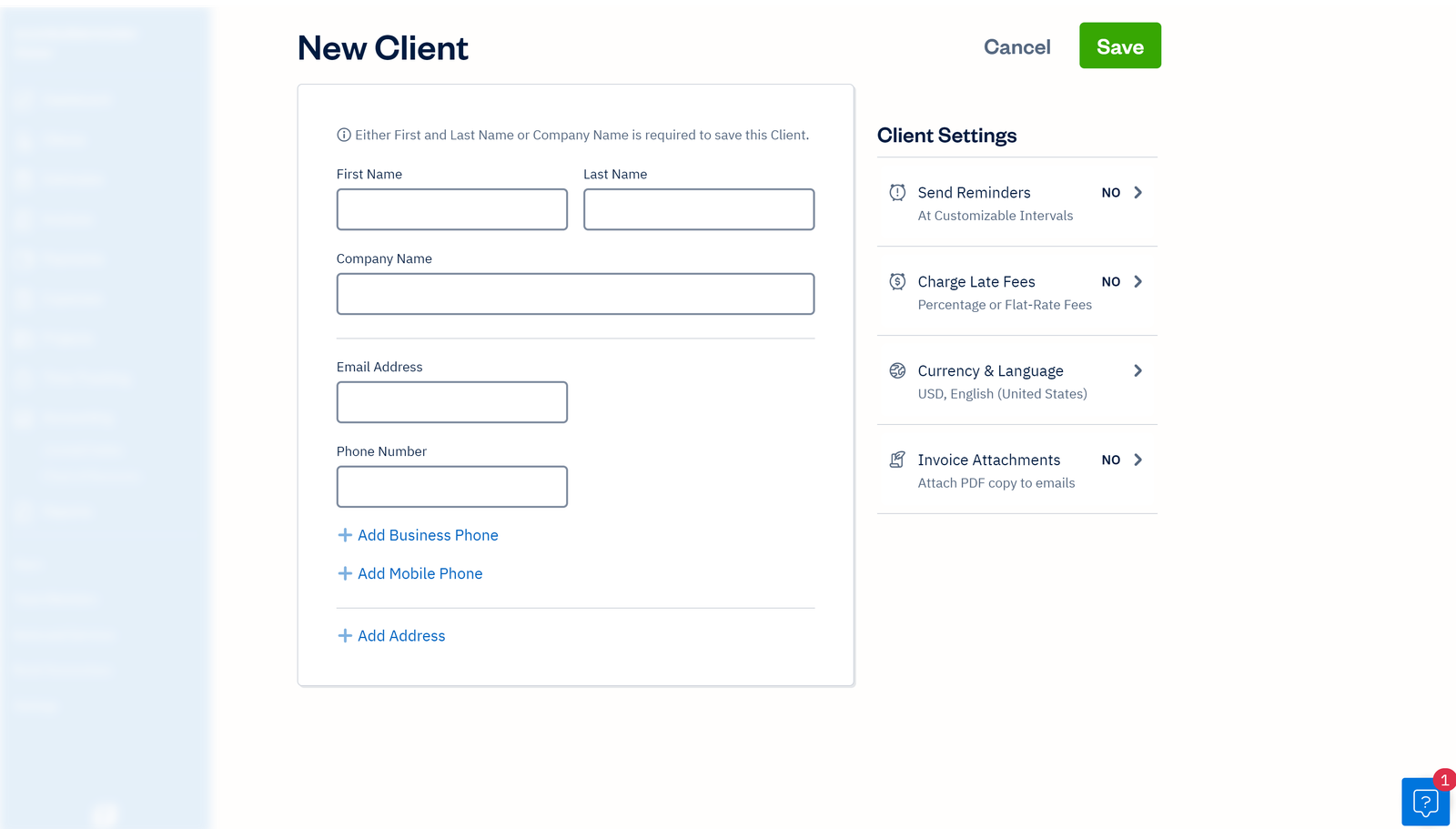 FRESHBOOKS FRESHBOOK CLIENT Freshbooks Client Screen From A Trial Account