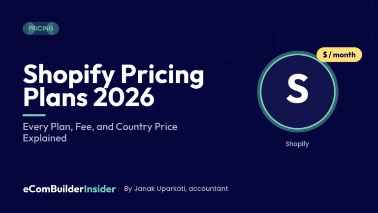 Shopify Pricing Plans 2026: Pricing Guide By Ecombuilderinsider